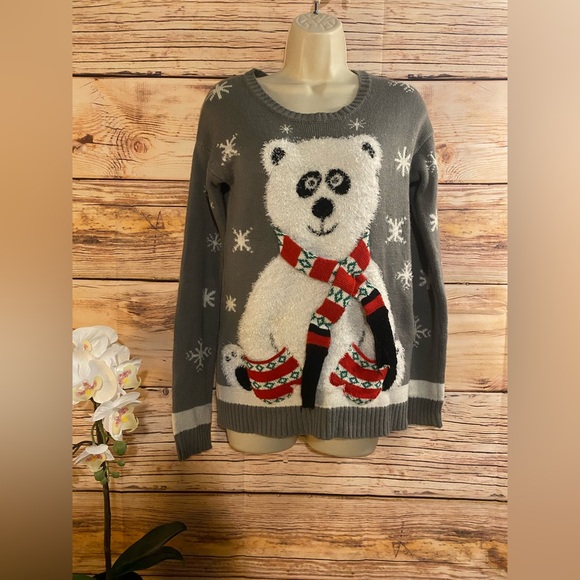 Holiday Knit Bear Sweater - Picture 1 of 4